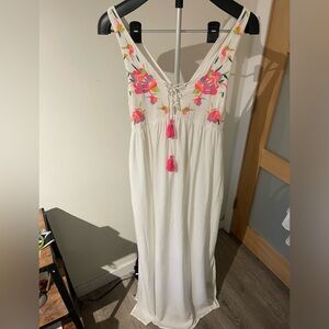 White Maxi Floral Dress